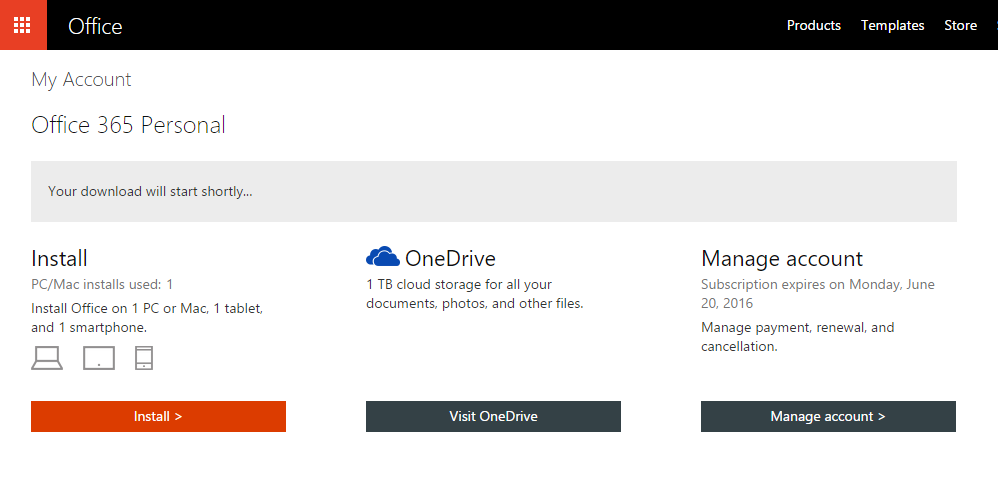 office 365 install on pc